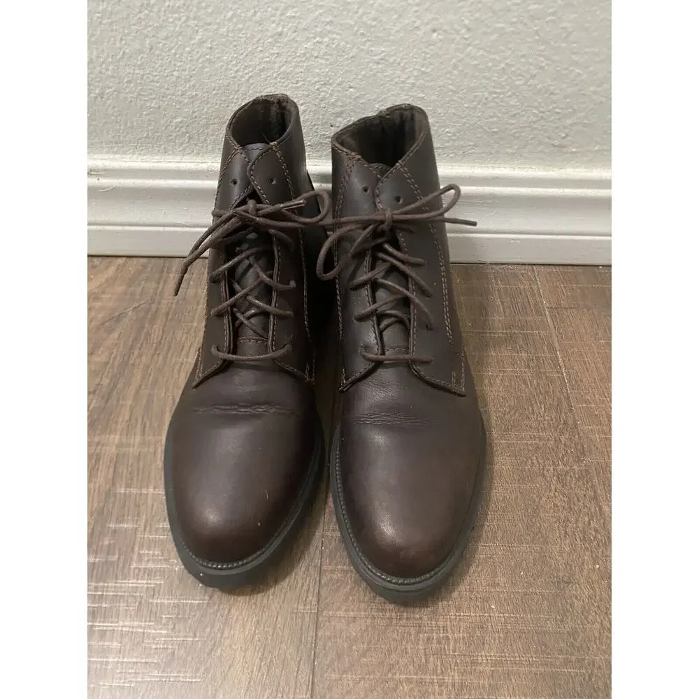 LL Bean Brown Leather Boots‎ Size 7.5 M Lace Up Chukka Men's New
